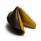 Baby Giant Fortune Cookie Double Dipped in White/Dark Chocolate