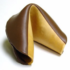 Giant Fortune Cookie Dipped in Milk Chocolate