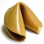 Giant Fortune Cookie Dipped in Peanut Butter