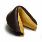 Baby Giant Fortune Cookie Dipped in Dark Chocolate Mint