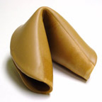 Giant Fortune Cookie Dipped in Butterscotch