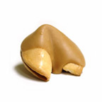 Traditional Fortune Cookies Dipped in Peanut Butter
